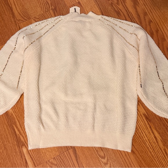 Vine & Love Cream Sweater with Gold Sequins - Picture 5 of 5